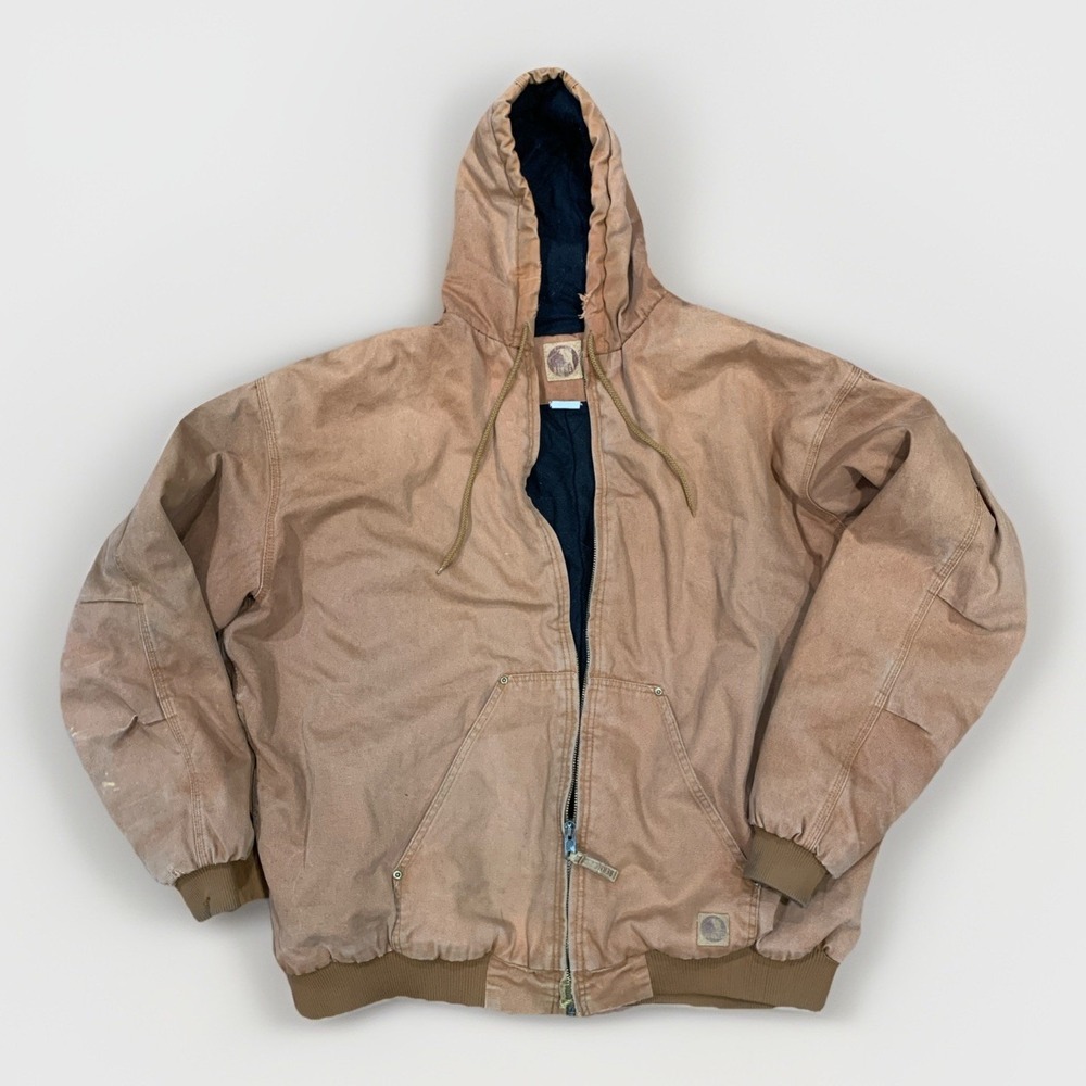 Rugged Construction BERNE Canvas Jacket 4XLT Distressed Workwear Jacket